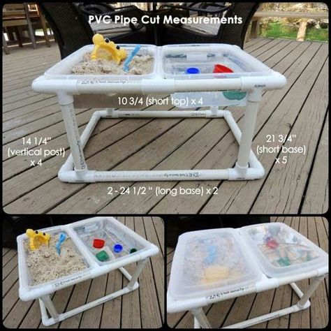 Pipe Diy Projects, Perlengkapan Bayi Diy, Pvc Pipe Crafts, Pvc Pipe Projects, Pvc Projects, Sand And Water Table, Summer Fun For Kids, Kids Outdoor Play, Pvc Pipes