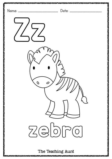 Z is for Zebra Art and Craft - The Teaching Aunt Zebra Craft For Preschoolers, Z For Zebra Preschool, Z For Zebra Craft, Z Is For, Z Is For Craft, Z Is For Zebra Craft, Preschool Alphabet Crafts, Letter X Crafts For Preschoolers, Z For