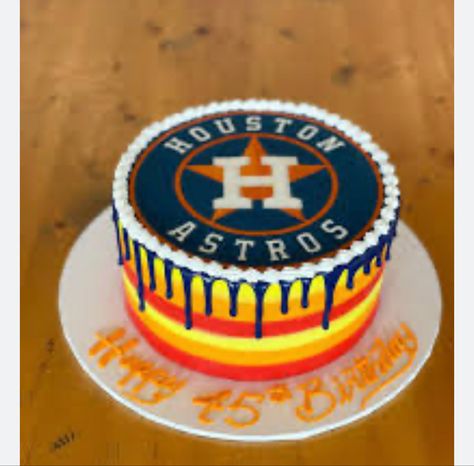 Astros Cake, Baseball Birthday Cakes, Astros Hat, Man Cake, S Cake, Baseball Birthday, Cakes For Men, Grooms Cake, Houston Astros