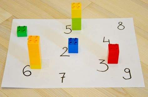 Make learning maths more fun by building towers od blocks (like Lego or Duplo) and matching them with numbers.  #education #maths #learn #games #gamesforkids #primary #school #kindergarden #numbers #lego #duplo #fun #teaching #method #counting Learn Alphabet, Lego Education, Engineering Challenge, Learn The Alphabet, Learn Numbers, Kindergarten Learning Activities, Kindergarten Ideas, Counting Activities, Kindergarten Learning