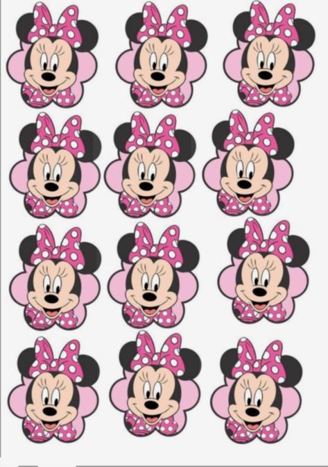 Mini Mouse Cupcakes Toppers, Minnie Mouse Cake Topper Free Printable, Minnie Mouse Cake Topper Printable, Topper Mini Mouse, Minnie Mouse Topper, Minnie Mouse Themed Birthday Party, Topper Minnie Mouse, Minnie Mouse Template, Minnie Mouse Printables