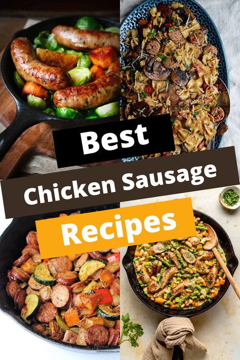 TOP 15 CHICKEN SAUSAGE RECIPES FOR FLAVOR Sabatinos Chicken Sausage Recipes, Chicken Sausage Link Recipes, Chicken Sausage Recipes For Dinner, Chicken And Sausage Recipes, Chicken Sausage Recipes Healthy, Healthy Sausage Recipes, Saltimbocca Recipe, Smoked Sausage Pasta, Chicken Sausage Recipes