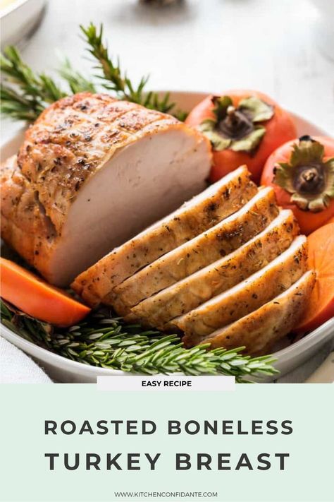 Roasted Boneless Turkey Breast is perfect for smaller celebrations or even a weeknight meal. It is simple to prepare, without the fuss of a full turkey — learn how to cook a boneless turkey breast! Brined Turkey Breast, Herb Roasted Turkey Breast, Boneless Turkey Breast, Small Thanksgiving, Herb Roasted Turkey, Thanksgiving Dinners, Turkey Tenderloin, Roast Turkey Recipes, Oven Roasted Turkey