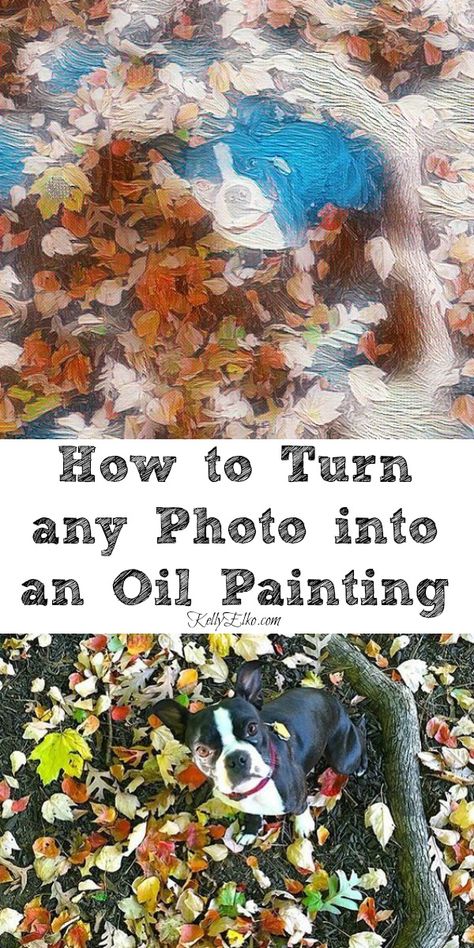 How to Turn Any Photo into an Oil Painting - Kelly Elko Painting From A Photo, Picture Apps, Painting On Photographs, Creative Photo Ideas, Photo To Watercolor, Photo To Painting, Turn Photo Into Painting, Work Review, Watercolor Photo