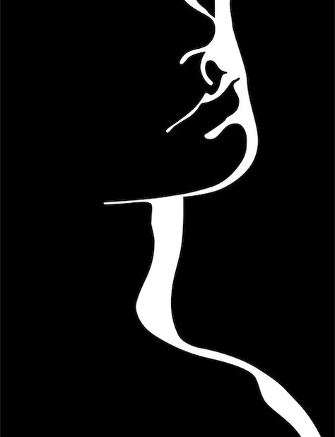 Vector black and white light and shadow ... | Premium Vector #Freepik #vector #girl-art #fashion-art #woman-art #girl-outline Woman Shadow Drawing, Silloettes Art Women, Contrast Art Ideas Black And White, Women Siluet Art, White Line Art On Black Background, Silhouette Art Stencils, Black And White Silhouette Art, Illustration Art Black And White, Woman Stencil