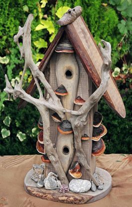 Driftwood Birdhouse, Wren House, Driftwood Furniture, Garden Birdhouses, Bird House Feeder, Unique Bird Houses, Bird House Kits, Bird Aviary, Nesting Box