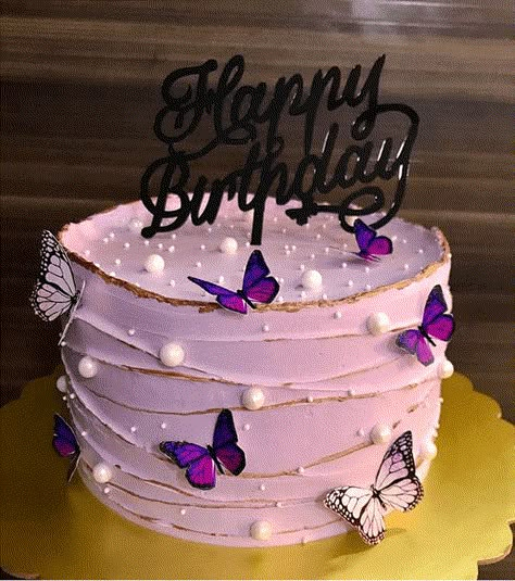 Butterfly Cake Design Images (Butterfly Birthday Cake Ideas) Cake With Baterflay, Cake Designs For 14th Birthday Girl, Asthetic Cakes Girl, Bday Cake For Girl, Cake For 14th Birthday Girl, Butterfly Birthday Cake For Girls Kids, Cakes For 15th Birthday Girl, Cake For 15th Birthday Girl, Butterfly Cakes For Girls Birthday