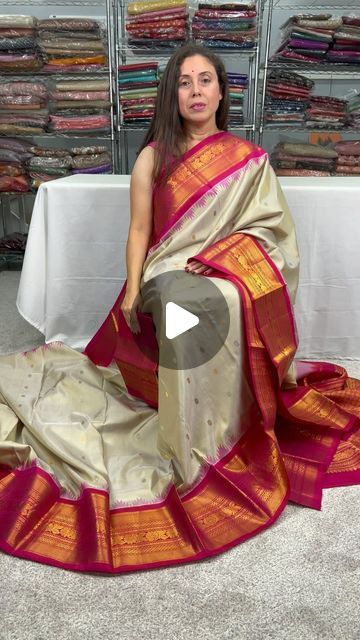 Bengal Looms on Instagram: "Gadwal Silk Saree with Kanchi Border in White Clay and Pink @bengallooms  Store location: Edison, NJ, WhatsApp:8487020727, Website: bengallooms.com #Gadwal #gadwalsarees #silksarees #gadwalpattusarees #gadwalpattu" Gadwal Silk Sarees, Trending Sarees, Gadwal Sarees, Saree Look, Instagram Reels, White Clay, Silk Saree, Silk Sarees, Saree