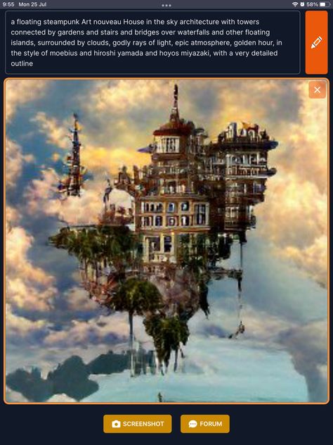 Steampunk Floating Island, Steampunk Island, Blossom Craft, Floating Cities, Art Nouveau House, Magic Steampunk, Sky Architecture, Steampunk City, Floating Islands