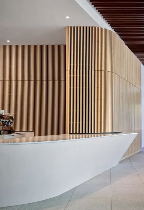 SXSW Center Lobby Activation | Runa Workshop | Archinect Luxury Lobby Design, Luxury Lobby, Office Reception Design, Lobby Interior Design, Lobby Reception, Lobby Interior, Office Reception, Hospital Design, Curved Walls