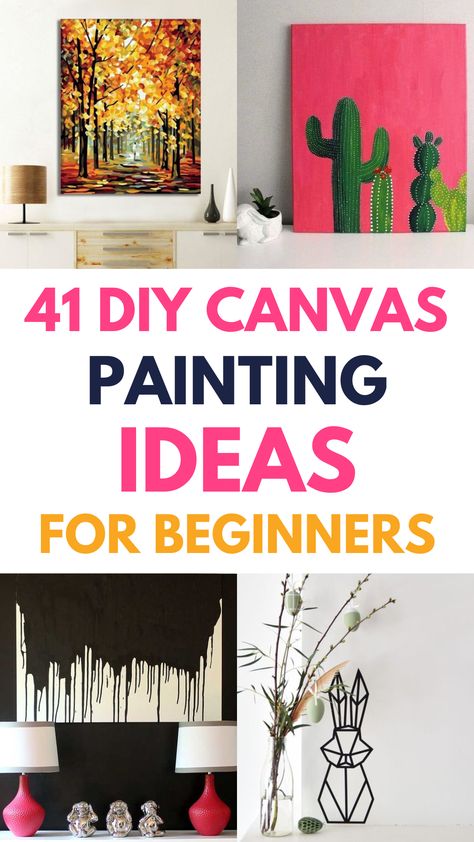 Discover DIY canvas painting ideas to unleash your inner artist! Explore easy, creative techniques for beginner & experienced painters alike. Easy Acrylic Art Ideas, Craft Canvas Ideas, Easy Canvas Diy Painting, Canvas Art Painting Beginner, Paint Your Own Canvas Ideas, Cool Acrylic Painting Ideas Easy, Easy Painting Projects For Adults, Diy Simple Paintings, Markers On Canvas Ideas