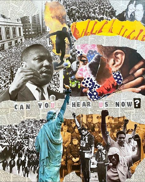 Human Rights Collage, Collectivism Art, Photograph Art, Activist Collage Art, Revolution Art Ideas, Social Justice Collage, Black Culture Collage, Colonization Art, For The Culture