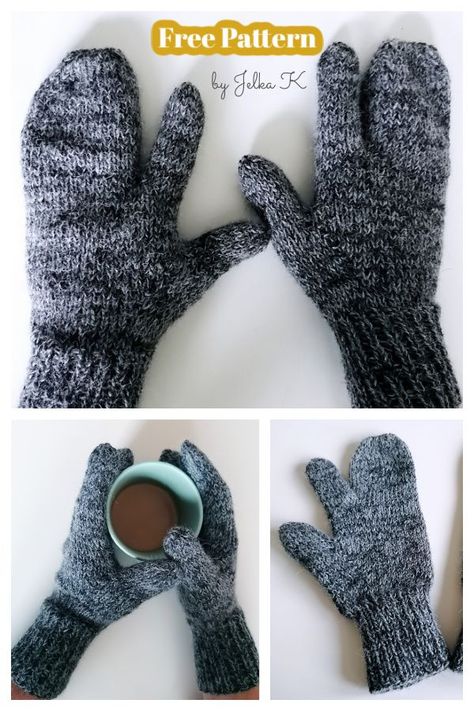 Three Finger Gloves Free Knitting Pattern Mens Knitted Gloves Free Pattern, Métis Beading, Coats For Winter, Diy Mittens, Winter Knitting Patterns, Crochet Baby Mittens, Knitting Gloves Pattern, Mittens Knitting, Butterfly Hair Accessories