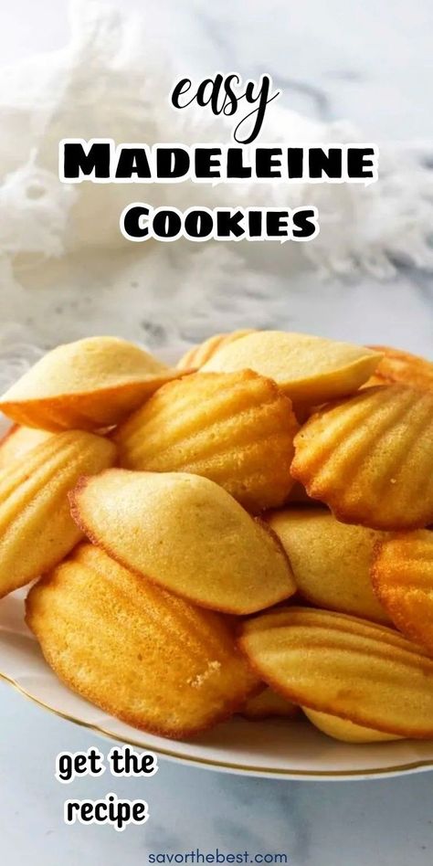 Delicate Cookies, Madeline Cookies Recipe, Madelines Recipe, Madeleine Cookies, French Coconut Pie, Madeline Cookies, Madeleine Recipe, French Cookies, Madeleine Cookie