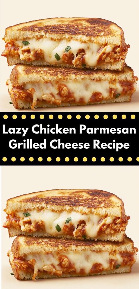 Need an effortless dinner option? This Lazy Chicken Parmesan Grilled Cheese is a simple yet flavorful recipe that brings the whole family together, making it a go-to choice for easy weeknight dinners. Lazy Chicken Parmesan, Parmesan Grilled Cheese, Flavorful Chicken Breast Recipes, Grilled Cheese Recipes Gourmet, Cheesy Sandwich, Chicken Marinara, Grilled Cheese Recipe, Chicken Crockpot Recipes Easy, Grilled Cheese Recipes