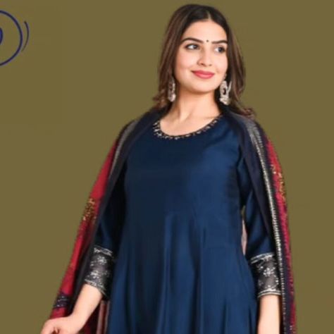 Do dhaage on Instagram: "Dive into refinement with this navy blue kurta set, which defines classic elegance. It's ideal for festive events or wedding receptions, combining heritage with modern attractiveness. Create a statement wherever you go! 💙

Dm for the product link!

#kurtaset #weddinglook #bridesmaidslook #fashion #festivewear #contrastdupatta #dodhaage #ethnicfashion #indianwear #womenclothing #viral #trending #fyp

(Women Clothing, Indian Weddings, Bridesmaids, Ethnic Wear)" Navy Blue Kurta, Blue Kurta, Indian Weddings, Wedding Receptions, Kurta Set, Wedding Looks, Ethnic Wear, Ethnic Fashion, Classic Elegance