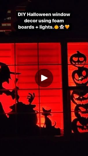 35K views · 6.5K reactions | So cool and simple to make. Use a foam board and lights to decorate your window. Love this idea!🧙🏽🎃👻
.
.
Via @hometalk 
.
.
.
.
.
.
.
.
.
.
.
.
.
.
#Halloween #diyhalloween #halloweendecor #halloweendecorations #halloweendecorideas #halloweendiy #halloweenvibes | Jen Watson | Cleaning, Organizing, Home Tips & more. | organizedandsimplified4u · Original audio Diy Halloween Window, Basement Window Well, Halloween Window Silhouettes, Halloween Cut Outs, Organizing Home, Foam Boards, Window Well, Halloween Window, Home Tips