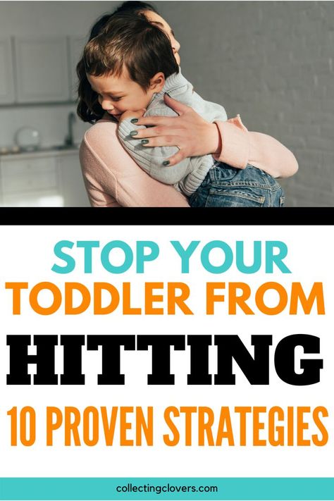 How to stop a toddler from hitting and being aggressive. What's normal developmentally, what to teach them to do instead of hitting others, and how to discipline your toddler when he or she hits. #toddler #gentleparenting #toddlerlife #parenting #parentingideas #collectingclovers Toddler Hitting, Aggressive Toddler, Hitting Toddler, Tummy Time Newborn, Highly Sensitive Child, Toddler Parenting, Motherhood Tips, Tantrums Toddler, Toddler Discipline