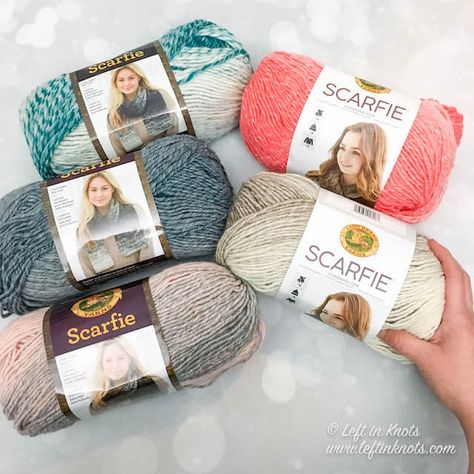 Acrylic Substitutes for Lion Brand Scarfie Yarn Scarfie Yarn Patterns Crochet Free, Scarfie Yarn Patterns, One Skein Crochet Patterns, Crochet Ice Cream, Scarfie Yarn, Cream Shawl, Easy Beginner Crochet Patterns, One Skein Crochet, Crochet Cowls