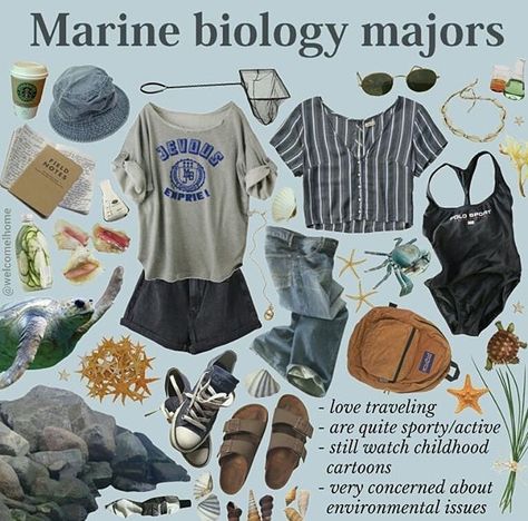 Marine Biologist Career Day Outfit, Science Major Outfits, Biology Aesthetic Outfit, Ocean Clothing Aesthetic, Lighthousecore Outfit, Ocean Outfits Aesthetic, Marine Biologist Aesthetic Outfits, Marine Biology Aesthetic Outfit, Aquarium Aesthetic Outfit