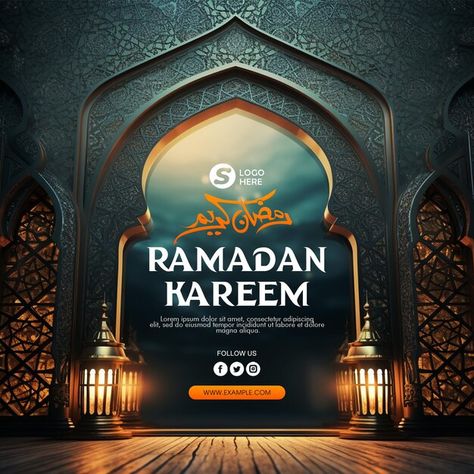 Psd ramadan kareem traditional islamic f... | Premium Psd #Freepik #psd Islamic Post Design, Islamic Social Media Design, Islamic Graphic Design, Nuzul Quran, Islamic Poster Design, Islamic Flyer, Creative Social Media Post Design, Ramadan Kareem Design, Sufi Night