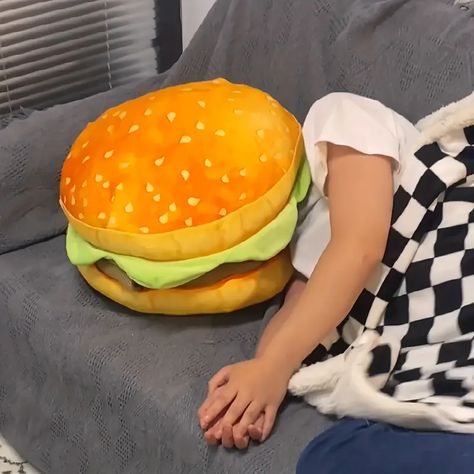 1pc Realistic Burger Pillow Cushion Fun Prank Gift Office Chair Pad Creative Novelty Plush Toy Cheeseburger Pillow Large Plush Hamburger Plushie Pillow Toys Gift For Kids | Don't Miss These Great Deals | Temu Plushie Pillow, Prank Gifts, Office Chair Cushion, Good Pranks, Head Pillow, Comfortable Pillows, Gifts For Office, Gift For Kids, Chair Pads