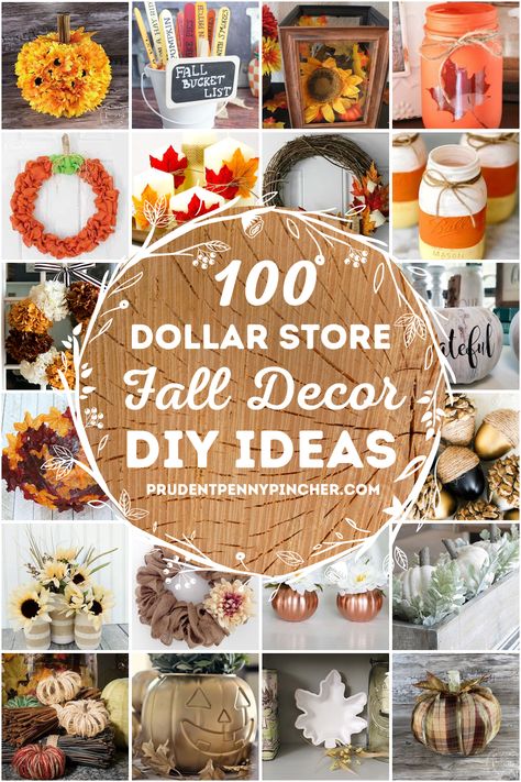 Decorate for fall on a budget with these DIY dollar store fall decor ideas. From fall centerpieces to DIY fall wreaths, there are plenty of DIY Fall decorations to choose from. There are fall decor ideas for the whole home including indoor and outdoor fall decorations that can be made with dollar tree supplies. Dollar Tree Fall Decor Ideas, Halloween Pallet, Dollar Tree Fall Decor, Dollar Store Fall Decor, Dollar Tree Fall Decor Diy, Fall Leaf Garland, Fall Decor Dollar Tree, Dollar Tree Fall, Fall Decor Ideas