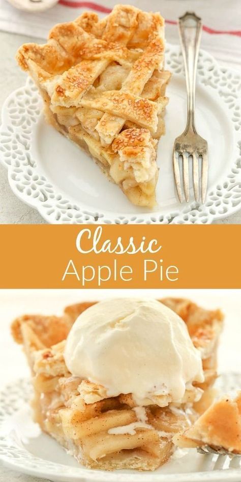 This classic apple pie recipe from Live Well Bake Often features a sweet apple filling packed inside a delicious flaky pie crust. This homemade apple pie is the perfect classic dessert for any time of year! It's perfect for fall or Thanksgiving! Try it today. Apple Pie Recipe Store Bought Crust, Apple Pie Pillsbury Crust, Honey Crisp Apple Pie Recipe, Fuji Apple Pie Recipe, Easy Apple Pie Recipe With Premade Crust, Pillsbury Apple Pie, Apple Pie Recipe Easy Homemade, Old Fashioned Apple Pie, Apple Pie Recipe Homemade