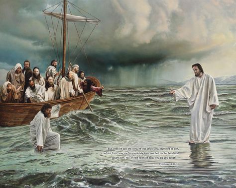 Dear Jesus, our Lord.  Please be with my husband as he continues his travels this day.  Amen Jesus Walking, Miracles Of Jesus, Bible Pictures, Pictures Of Jesus Christ, Walk On Water, Jesus Christ Images, Biblical Verses, Biblical Art, Jesus Christus