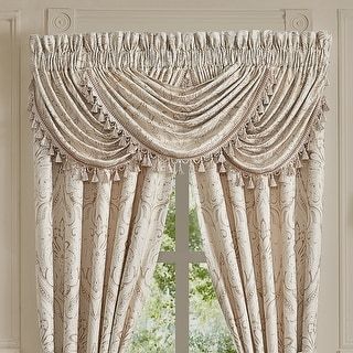 J. Queen New York Sandstone Window Waterfall Valance - On Sale - Bed Bath & Beyond - 38170065 Valance Ideas, Waterfall Valance, Its Fine, Queens New York, Valance Window Treatments, Window Valance, Valances, Window Panels, Bedding Collections