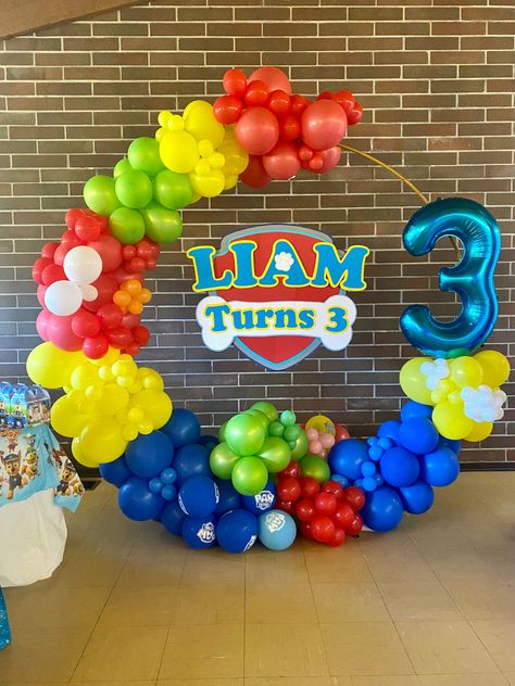 Paw Patrol Birthday Balloon Garland, Patrol Paw Party Decorations, Paw Patrol Garland, Pow Patrol Birthday Decoration, Paw Patrol Party Balloons, Paw Patrol Birthday Decor, Paw Patrol Balloon Decorations, Paw Patrol Party Ideas Boys, Paw Patrol Balloon Arch