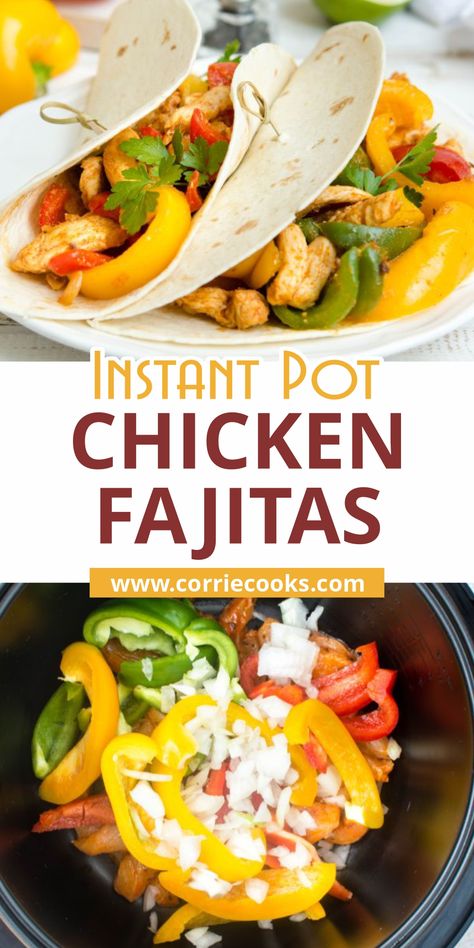 Instant Pot Chicken Fajitas, Easy Chicken Fajitas, Chicken Fajita Recipe, Fajita Recipe, Best Instant Pot Recipe, Instant Pot Dinner Recipes, Easy Instant Pot Recipes, Instapot Recipes, Instant Pot Pressure Cooker