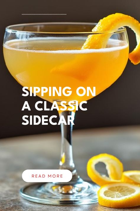 Learn how to prepare the delightful Sidecar cocktail, a timeless drink perfect for any occasion. With a perfect blend of tangy citrus flavors, this easy cocktail recipe is sure to impress your guests or make any evening feel special. Originating from the early 1900s, it combines brandy, lemon juice, and orange liqueur for a zesty twist. Whether you’re an experienced mixologist or just getting started, this cocktail recipe is beginner-friendly and delicious. Try it today and transport your taste buds to a cozy Parisian bar! Parisian Bar, Brandy Sour, Amaretto Sour Cocktail, Easy Cocktail Recipe, Vodka Sour, Sidecar Cocktail, Bourbon Sour, Light Cocktails, Amaretto Sour