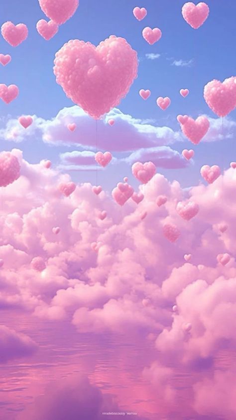 Pink Sweet Aesthetic, Wallpaper For Girl, Pink Wallpaper Heart, 21 Balloons, Hearts Wallpaper, Pink Wallpapers, Iphone Dynamic Wallpaper, Love Pink Wallpaper, Romantic Wallpaper