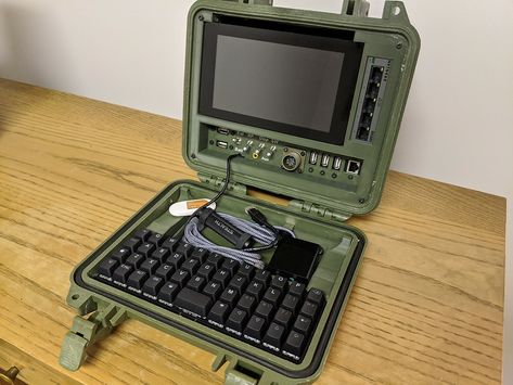 3d Printed Storage, Custom Computer Case, Tactical Solutions, Camping Gear Survival, Computer Projects, Pelican Case, Raspberry Pi Projects, Mobile Tech, Pi Projects