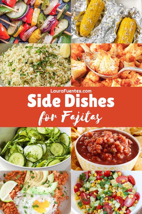 side dishes for fajitas Sides To Go With Tacos Simple, Side Dishes With Fajitas, Side Dishes For Chicken Fajitas, Chicken Fajita Side Dish, Chicken Fajita Sides, Sides For Nachos, Sides For Fajitas Dishes, Sides With Fajitas, Chicken Fajitas Sides