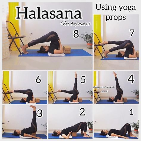 How To Practice Yoga on Instagram: “Halasana has many health benefits for your spine, legs, neck, shoulders, heart, organs, and digestive system, as long as you do it…” Inverted Yoga Poses, Plow Pose Yoga Beginner, Yoga Plow Pose, Halasana Benefits, Halasana Pose, Kapha Yoga, Plow Pose Yoga, Yoga Learning, Plow Pose