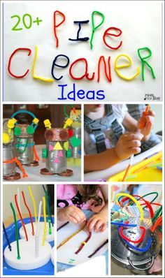 The best pipe cleaner crafts and activities for kids! Indoor Activities For Toddlers, Crafts And Activities For Kids, Preschool Fine Motor, Pipe Cleaner Crafts, Crafts For Boys, Indoor Activities For Kids, Pipe Cleaners, Toddler Fun, Fine Motor Activities