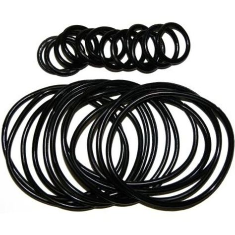 12 Rubber Bracelets with 12 Rings In Black ($7.99) ❤ liked on Polyvore Jelly Bracelets, Rubber Bracelets, Wrist Cuffs, Leather Weaving, Black Jewelry, Jewelry Online Shopping, Black Rubber, Black Rings, Ring Bracelet