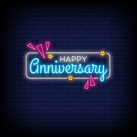 Happy Anniversary Neon Signs Style Text Vector. Neon sign text style design can #Sponsored , #SPONSORED, #AD, #Neon, #Happy, #Anniversary, #Signs Happy Anniversary Lettering, Spongebob Time Cards, Happy Birthday Logo, Anniversary Letter, India Nature, Happy Wedding Anniversary Wishes, Neon Signs Quotes, Happy Anniversary Wishes, Neon Sign Art