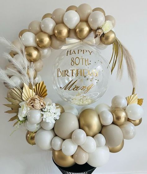 80th Birthday Balloon Decorations, 80th Birthday Balloons, 80th Balloons, 80th Birthday Party Decorations, Businesses Ideas, Balloon Designs, Afro Dance, 95 Birthday, Happy 80th Birthday