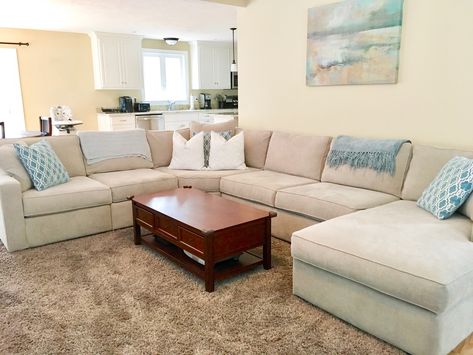 Radley Sectional Chrome Beige, Radley Sectional, Neutral Coastal Living Room, Coastal Living Room, Shop Furniture, Great Week, Long Trips, Coastal Living, Future House