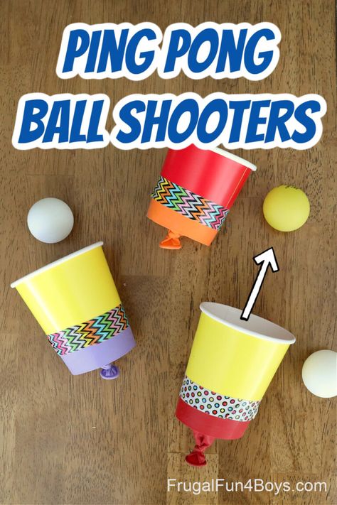 Ping Pong Games, Olympic Crafts, Carnival Games For Kids, Ping Pong Balls, Sport Craft, Homemade Toys, Crafts For Boys, Stem Projects, Group Games