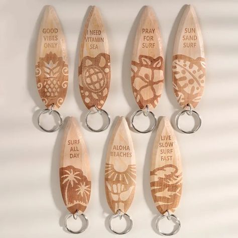 7pcs/set Wooden Surfboard Keychains Fun Key Chains Beach Party Favor Purse Backpack Keychain Mini Surfboard Pendant,temu Mini Surfboard, Beach Party Favors, Wooden Surfboard, Backpack Keychain, Backpack Keychains, Purse Backpack, Nautical Jewelry, Backpack Purse, Key Chains