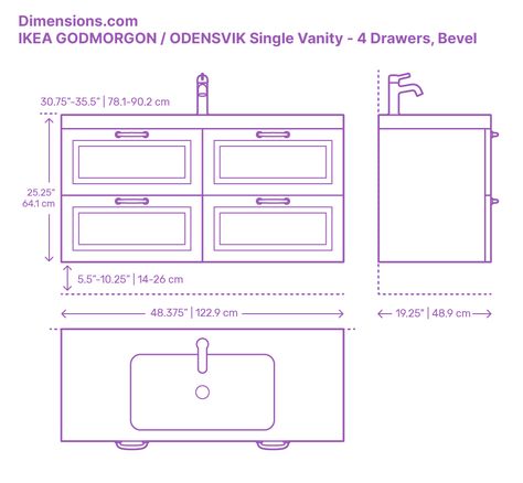 Vanity Dimensions Bathroom, Vanity Dimensions, Ikea Godmorgon Double Vanity, Ikea Vanity Godmorgon, Double Sink Cabinet, Sink Dimension, Godmorgon / Odensvik Bathroom, Ikea Godmorgon, Cabinet Options