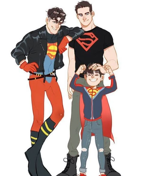 Superboys (Superman's clone, Conner Kent & Jon Kent) Superboy Fanart, Math Comics, Comics Ideas, Drawing Marvel, Conner Kent, Super Boy, Dc And Marvel, Jon Kent, Draw Comics