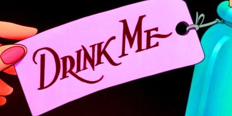 8 Drug References Found In Disney's Alice In Wonderland Film Alice In Wonderland, Eat Me Drink Me, Alice In Wonderland Book, Disney Wiki, Disney Images, Eat Me, Drink Me, Fb Covers, Disney Alice