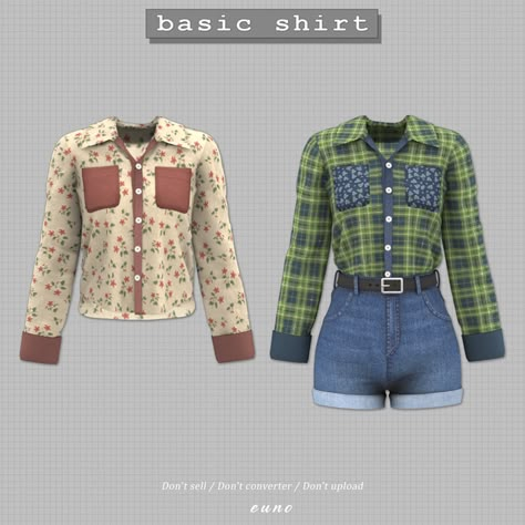 Sims 4 Western Clothes, Sims 4 Farmer Clothes, Sims 4 Chef Outfit, Sims 4 Horse Ranch Cc, Euno Sims, Ranch Outfits, Los Sims 4 Mods, Farmer Outfit, Cottagecore Clothes