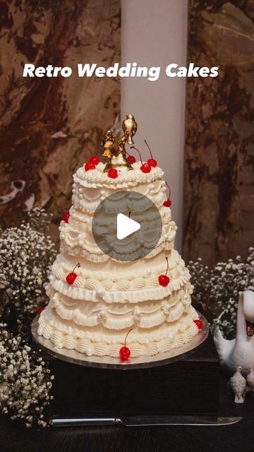 Wedding + Event Content Creator on Instagram: "I am so obsessed with these kitschy retro wedding cakes! I love the mix of colors & 🍒 detailing. What are your thoughts on them? I think they will be HUGE in 2023✨

wedding cake inspiration | retro wedding cakes | wedding cake trends 2023 | wedding cake | kitschy wedding cake" Cake Trends 2023, 2023 Wedding Cake, Kitschy Wedding, Retro Wedding Cakes, Wedding Cake Trends, Mix Of Colors, Cake Trends, Cakes Wedding, Wedding Cake Inspiration