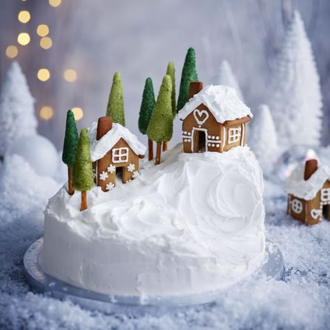 Alpine Christmas Cake Best Christmas Cake Recipe, Christmas Cake Decoration, Winter Torte, Cake Decoration Ideas, Christmas Cake Designs, Cupcakes Decorados, Christmas Cake Decorations, Christmas Cake Recipes, Xmas Cake